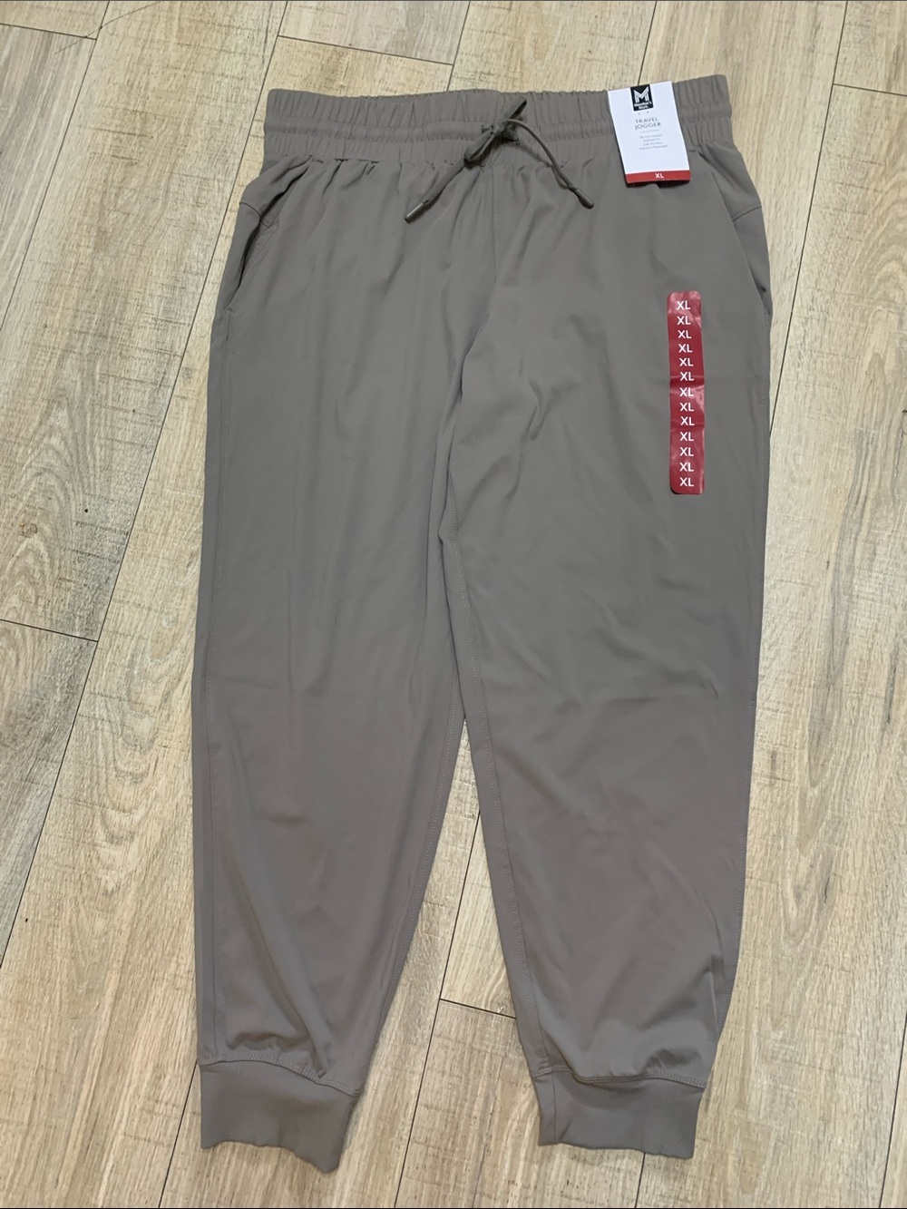 Women’s  Jogger Pants - Taupe Gray Drawstring